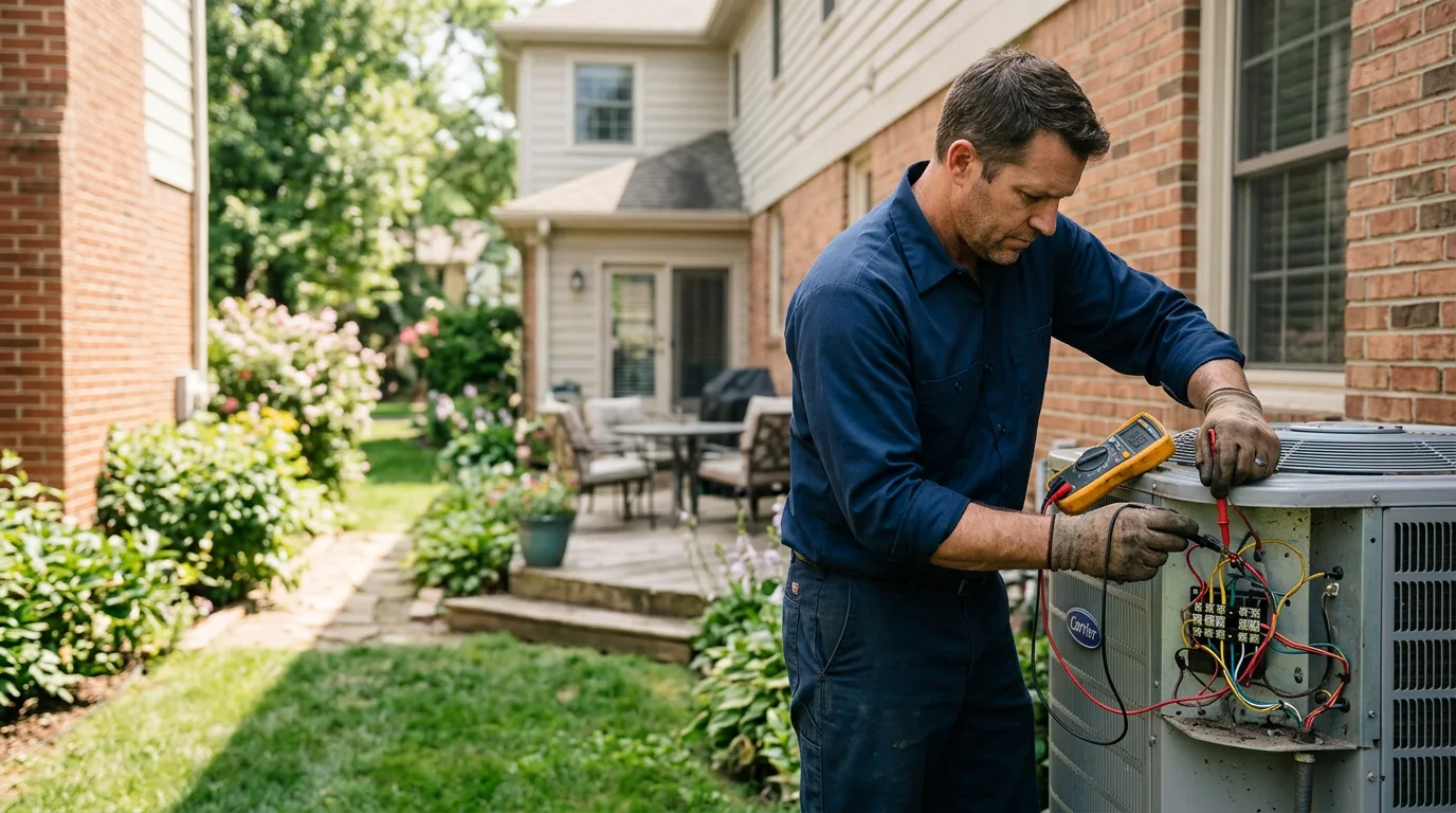 HVAC technician working near Holcomb, MS